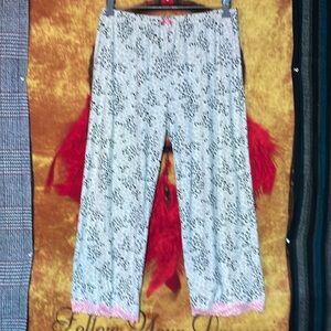 BAY STUDIO Sleepwear-women’s gray animal print stretch waistband pull-on pants